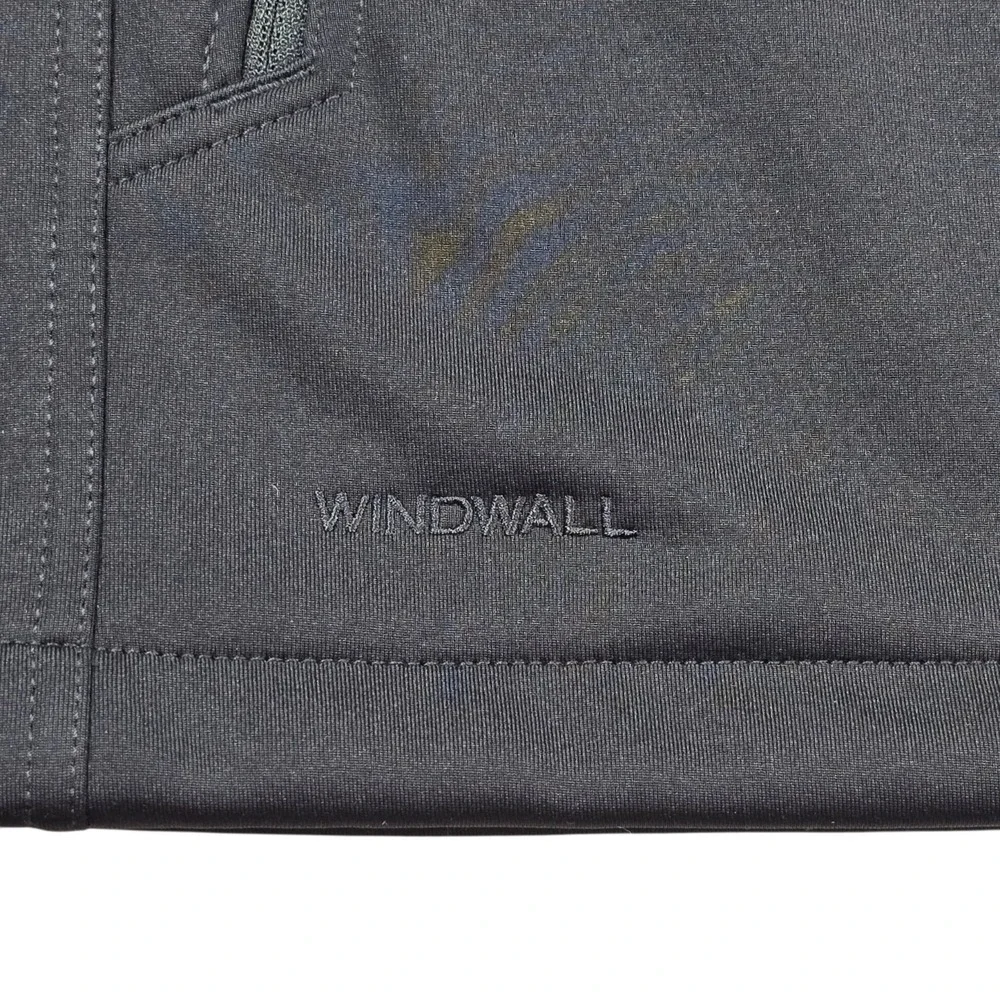 The North Face Windwall Black Soft Shell Performance Vest- Men's Sz L USAA LOGO